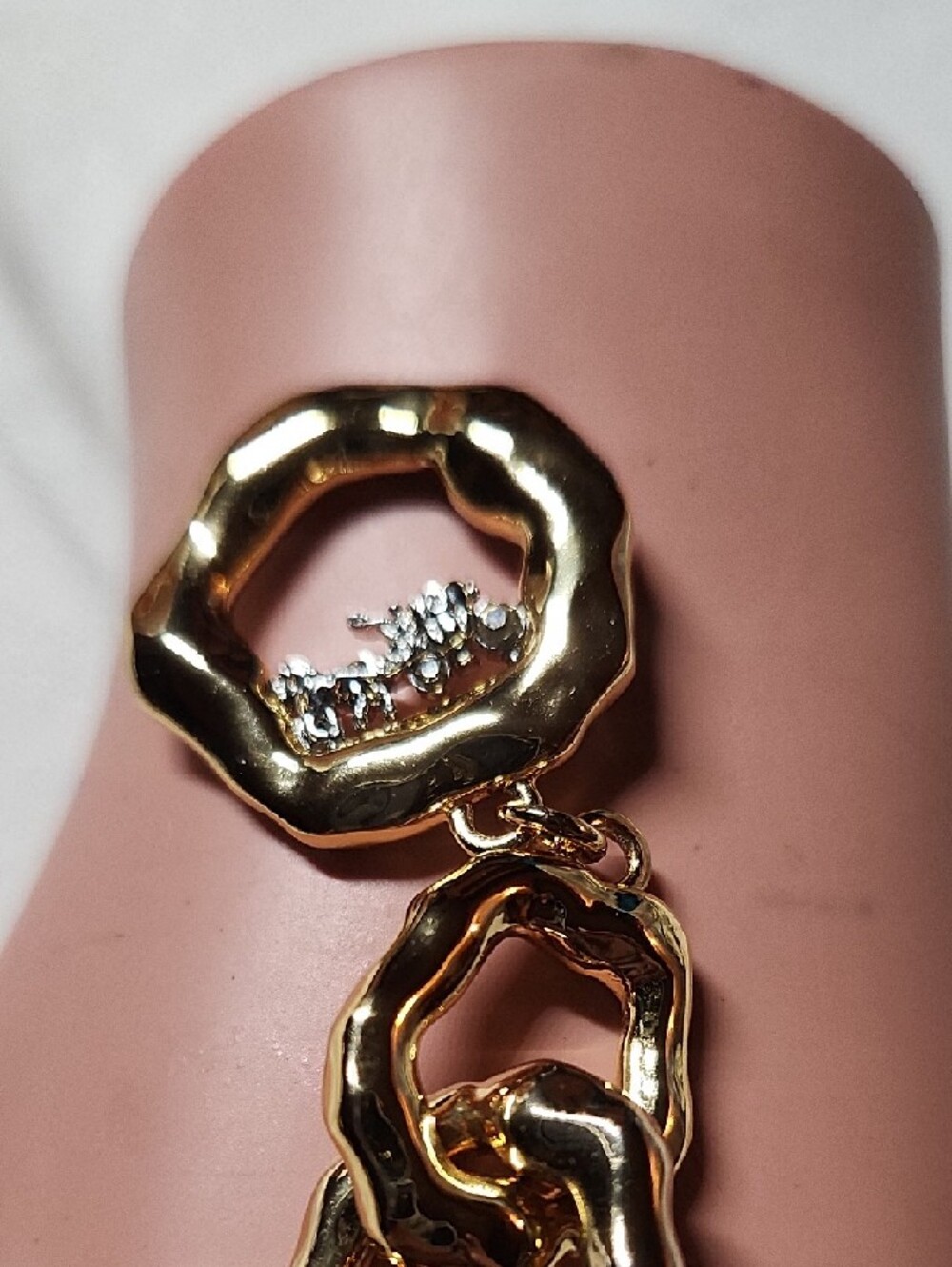 Coach Gold-Tone Chunky Link Bracelet with Dangle Charm - Picture 3 of 11
